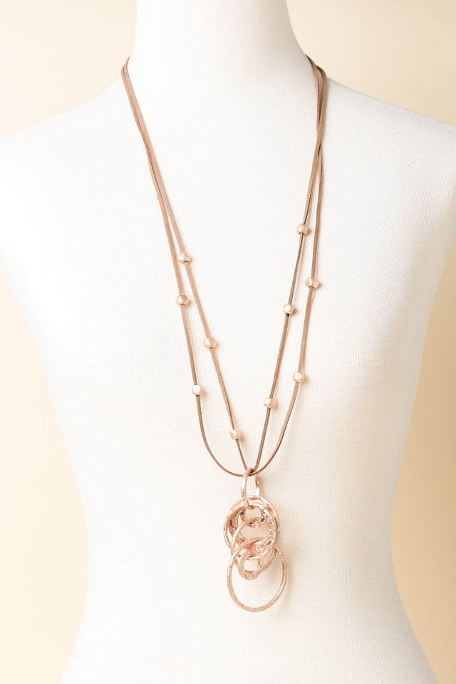 Addy Gold Linked Pendant Necklace