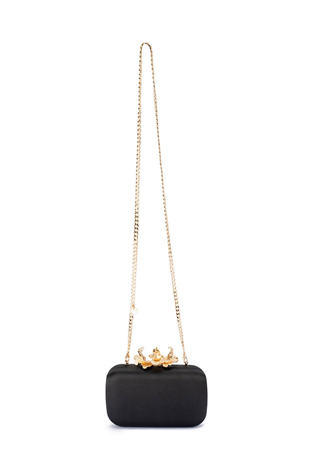 Adele Black Orchid Clutch