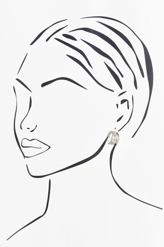 Aeria Silver Hoop Earrings