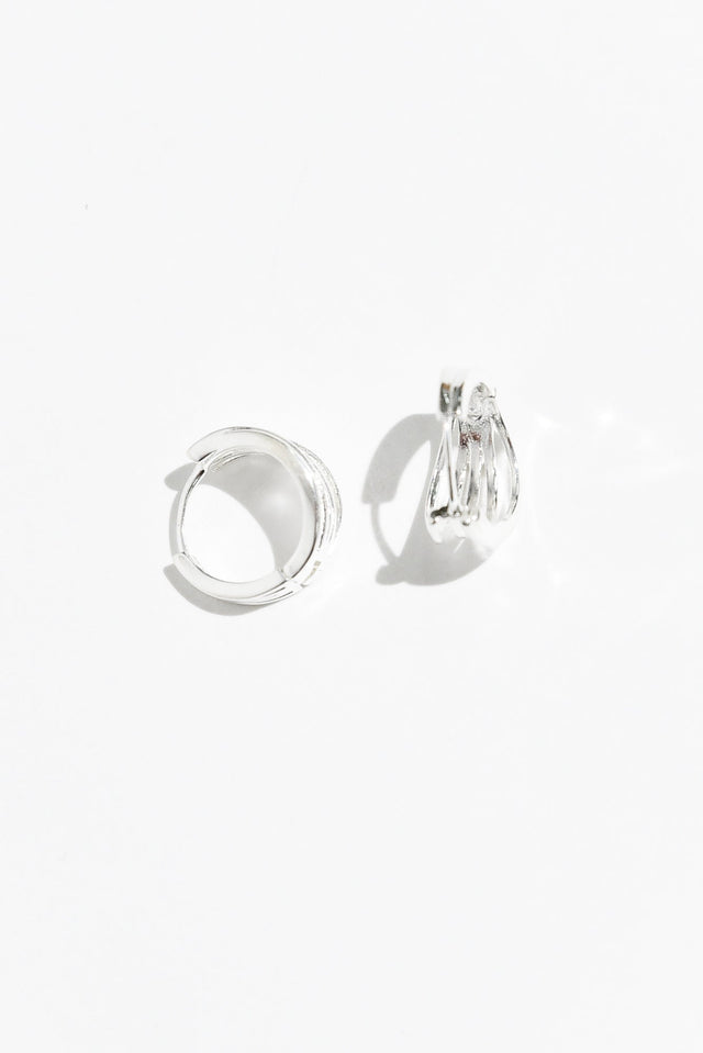 Aeria Silver Hoop Earrings