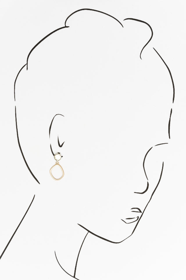Airene Gold Geo Pendant Earrings image 2