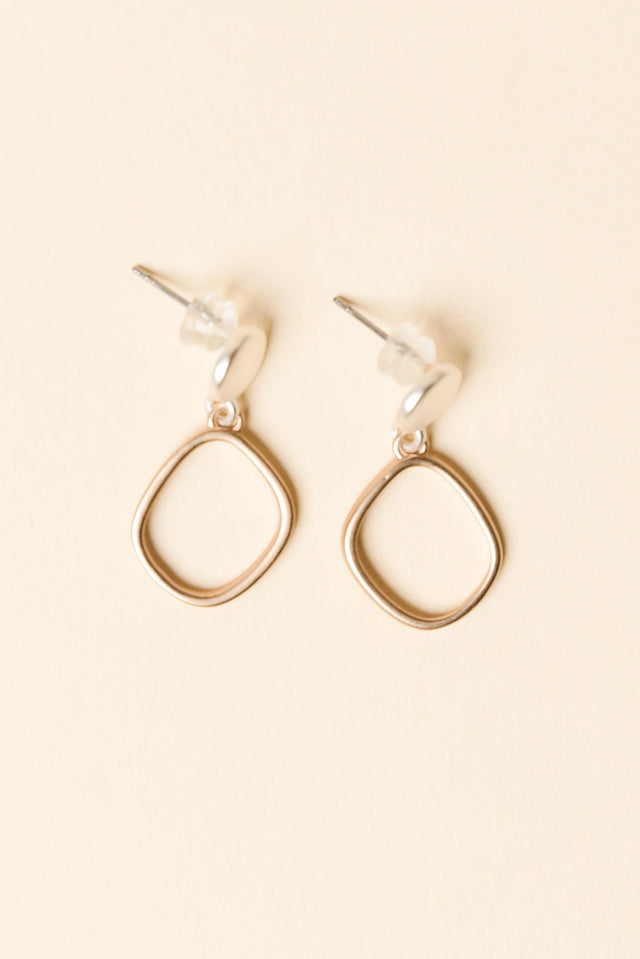 Airene Gold Geo Pendant Earrings