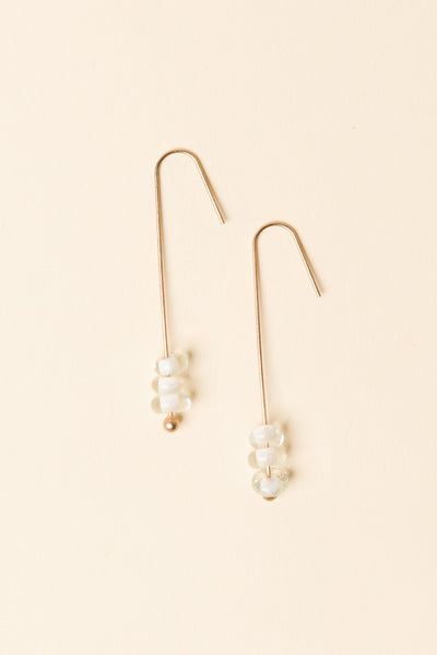 Akayla Gold Glass Beaded Hook Earrings