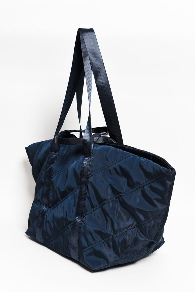 Aleana Navy Quilted Tote Bag image 2