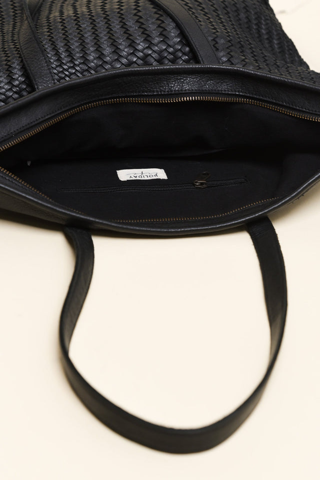 Alfie Black Woven Tote Bag
