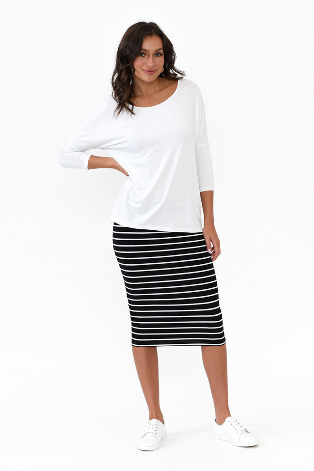 Alicia Stripe Midi Skirt