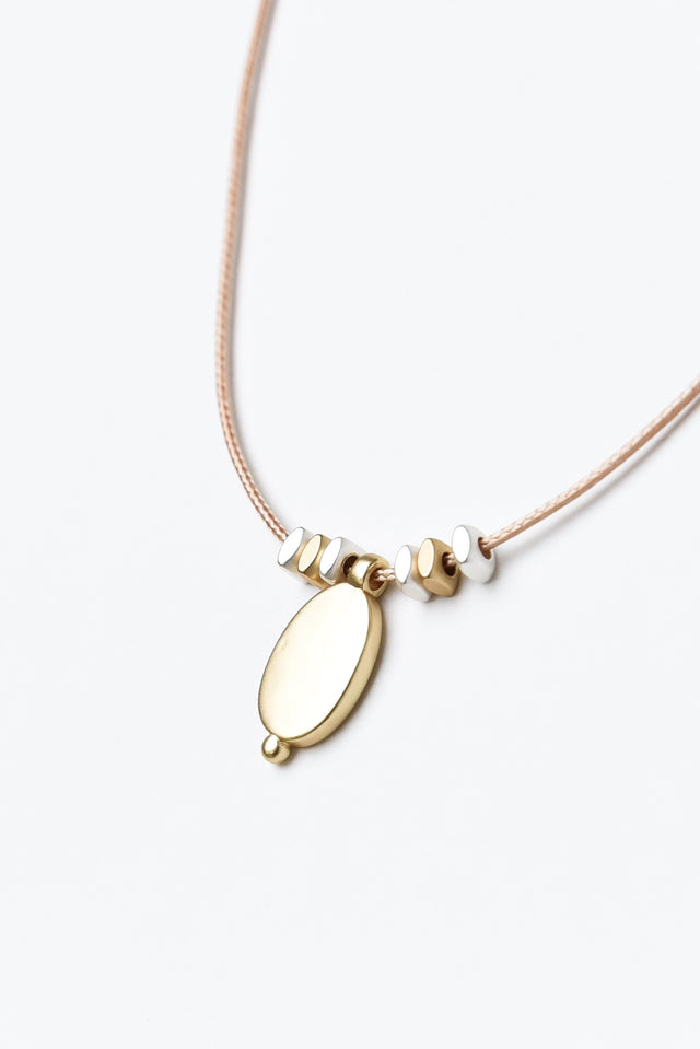Allura Gold Oval Pendant Necklace