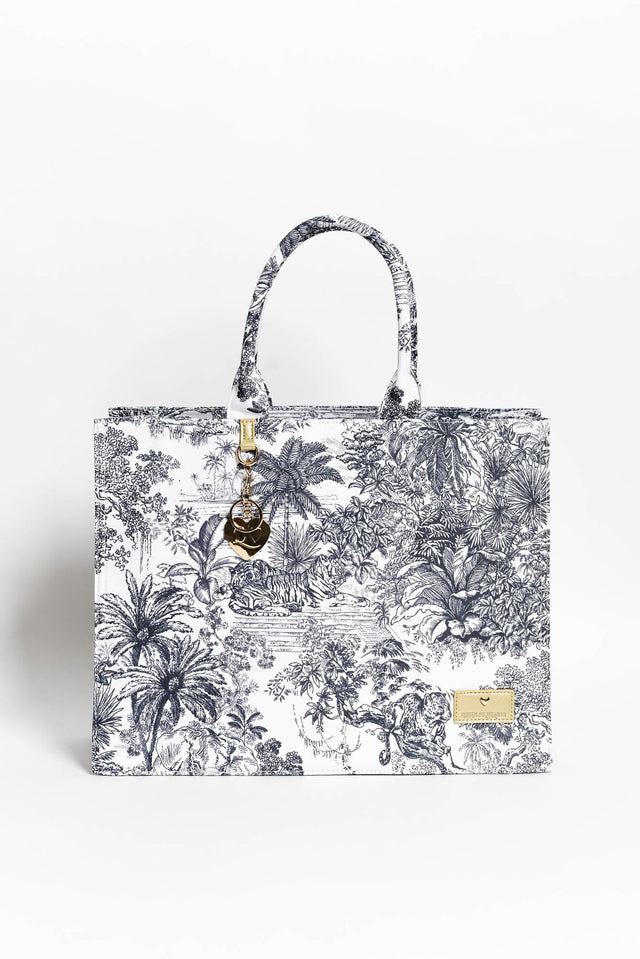 Ally Navy Jungle Tote Bag image 1