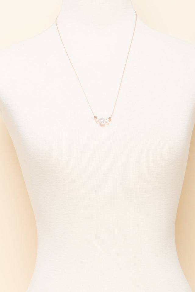 Almia Pink Dot Glass Beaded Necklace