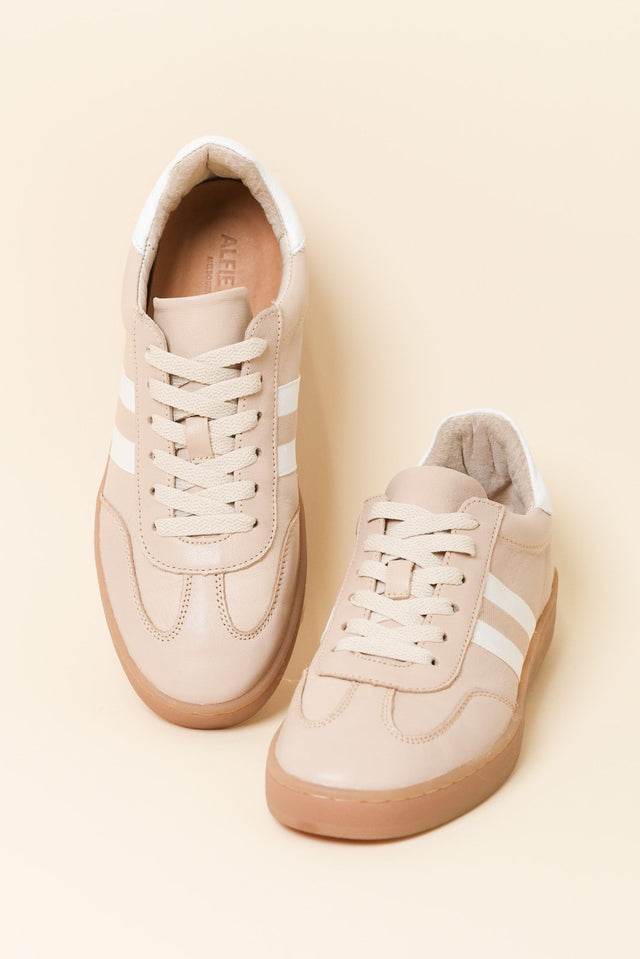 Aloha Beige Stripe Suede Sneaker
