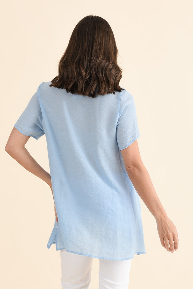 Alvina Sky Layered Tunic Top,Side,Brunette model,alt text|model:MJ image 6