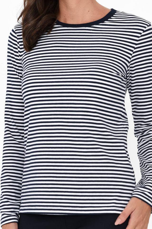 Anchor Navy Stripe Cotton Top
