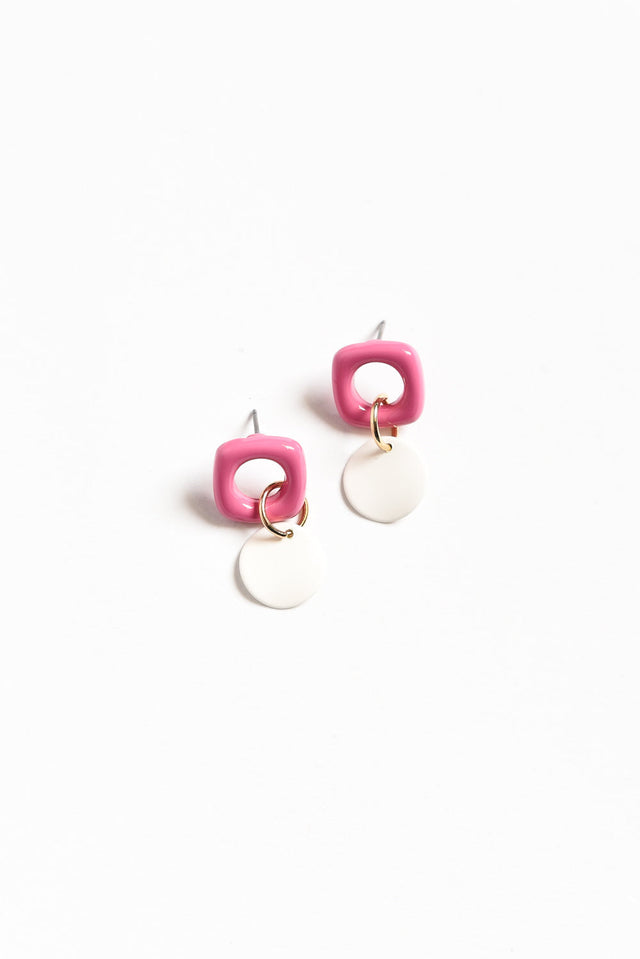 Angie Pink Drop Earrings image 1