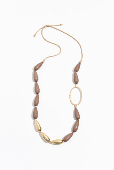 Anja Mocha Beaded Necklace