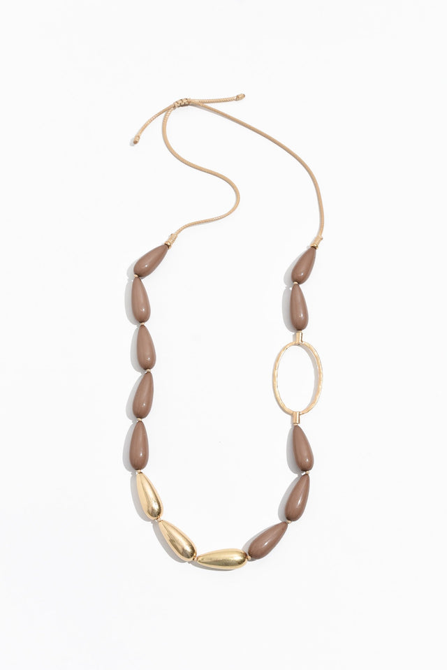 Anja Mocha Beaded Necklace