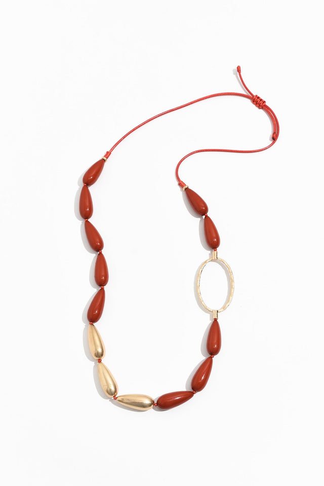 Anja Red Beaded Necklace