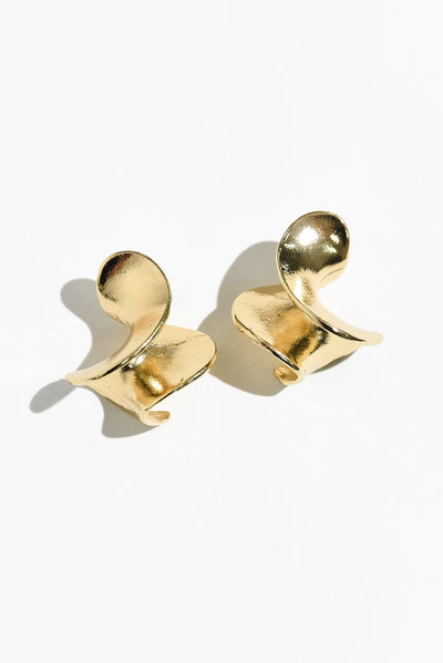 Apfel Gold Twist Earrings