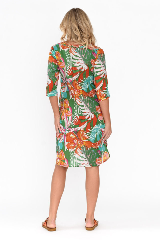 Apia Orange Safari Cotton Dress