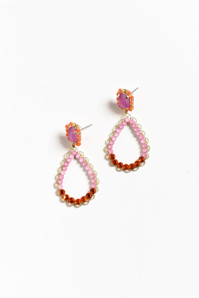 Aramis Pink Beaded Earrings