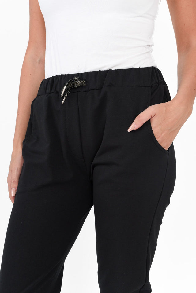 Arshi Black Cotton Blend Jogger Pants image 6