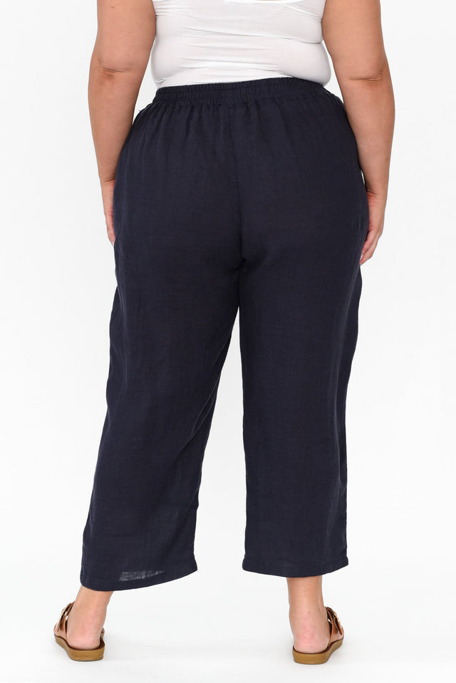 Ataya Navy Linen Pants image 10