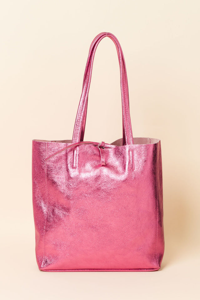 Atlanta Pink Metallic Tote Bag