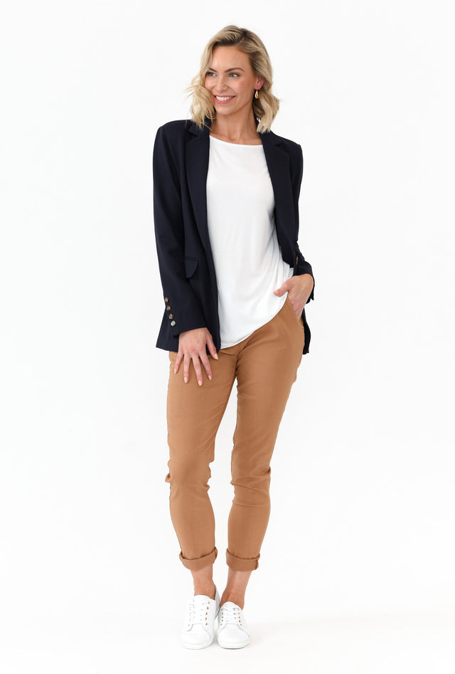 Audra Navy Fitted Stretch Blazer image 6