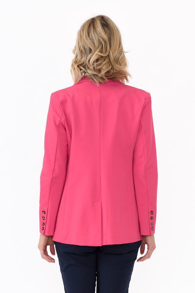 Audra Pink Fitted Stretch Blazer