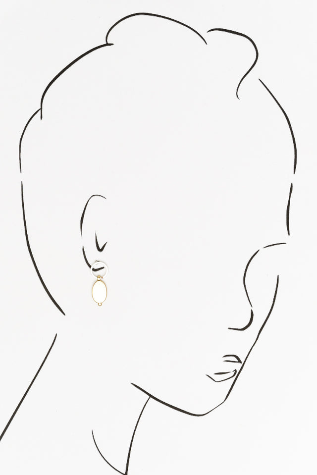Ayelet Silver Oval Drop Earrings image 2