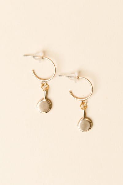 Azula Gold Disc Hoop Earrings
