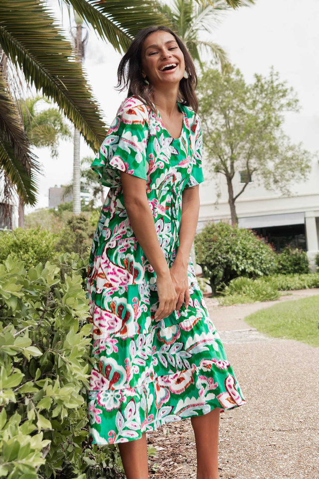 Belinda Green Garden Tier Dress