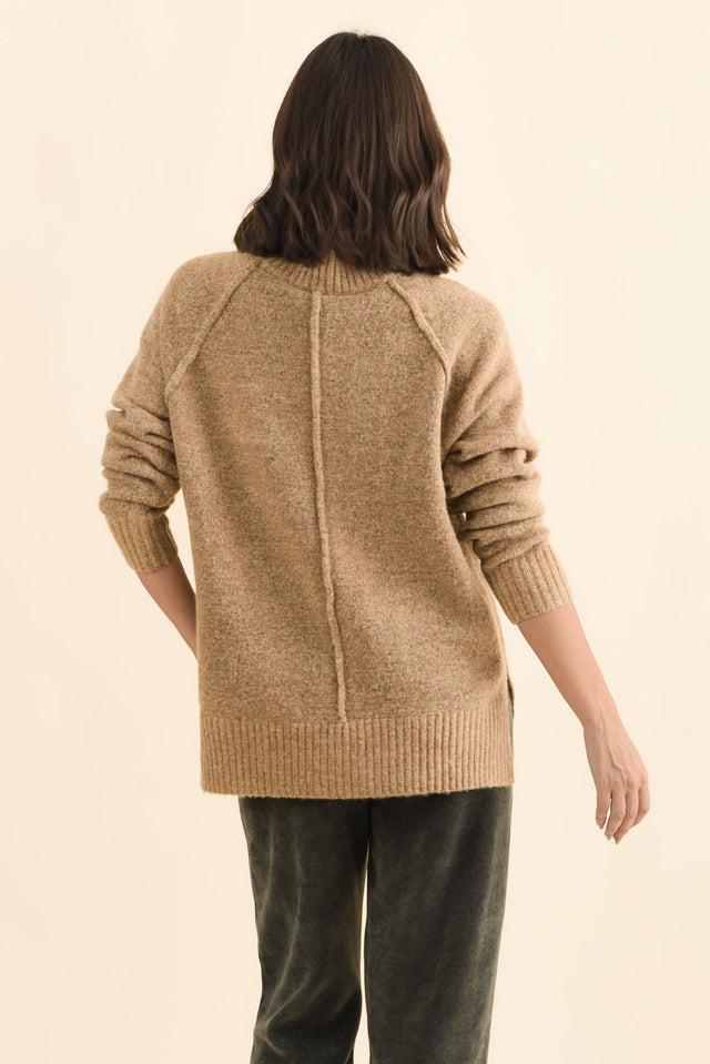 Baker Light Brown Knit Jumper,Brunette model,alt text|model:MJ image 5