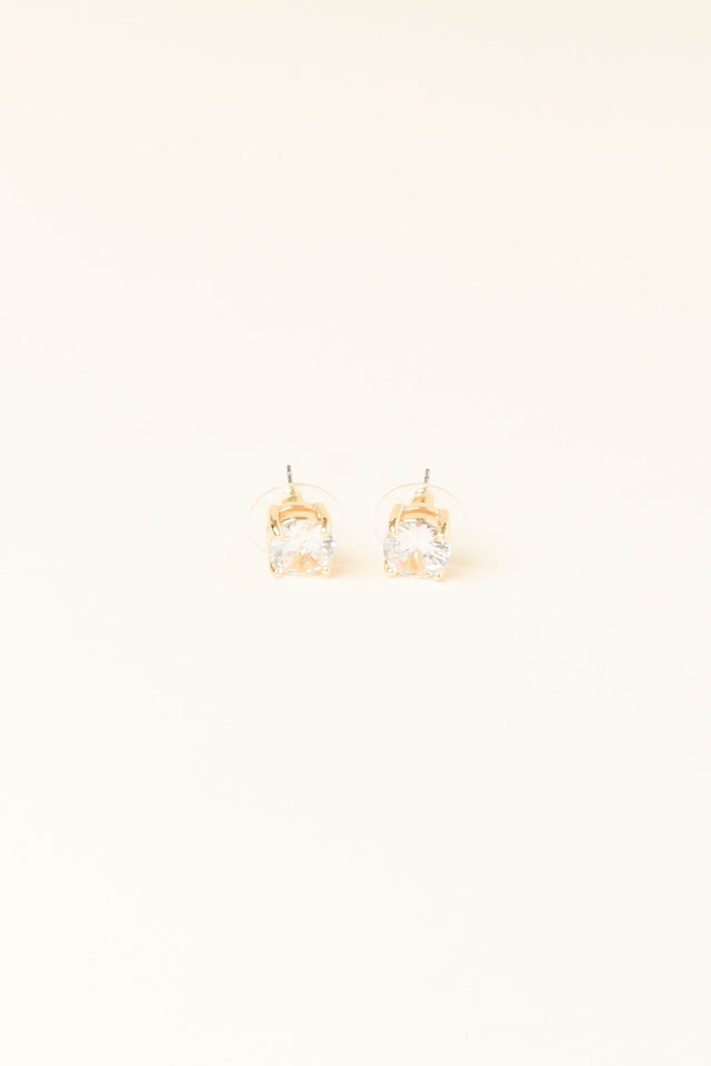 Ballet Gold Diamante Stud Earrings