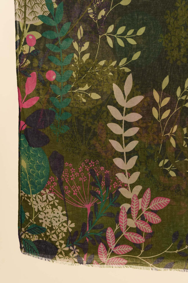 Bauer Green Floral Scarf image 4