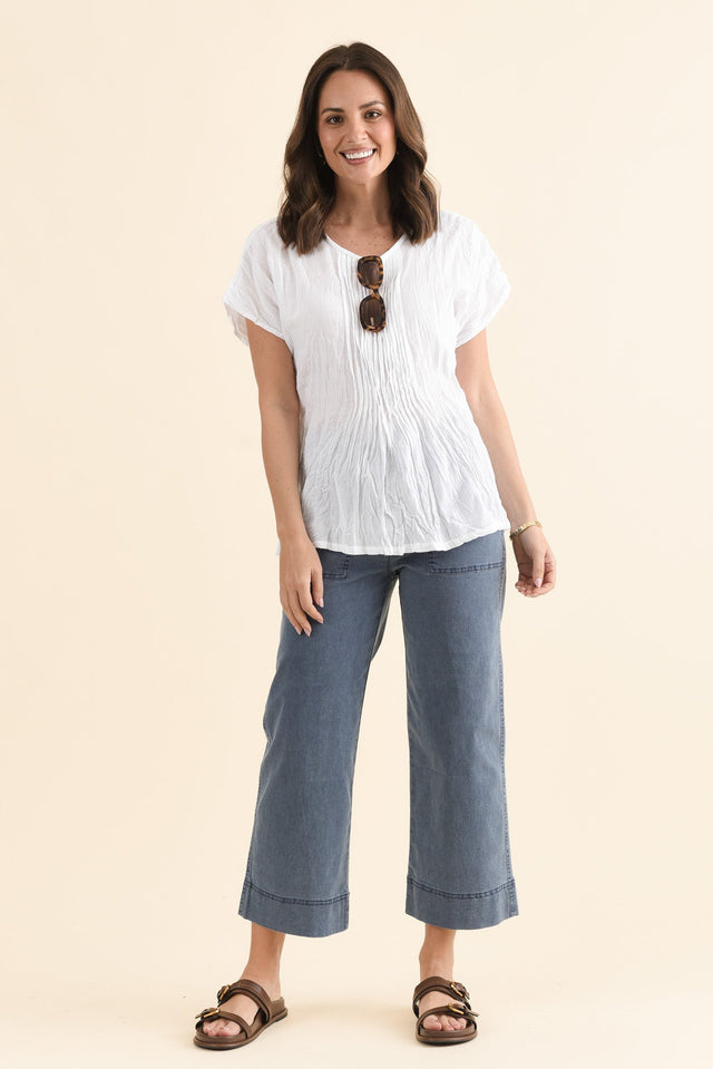 Beck White Crinkle Cotton Top banner image