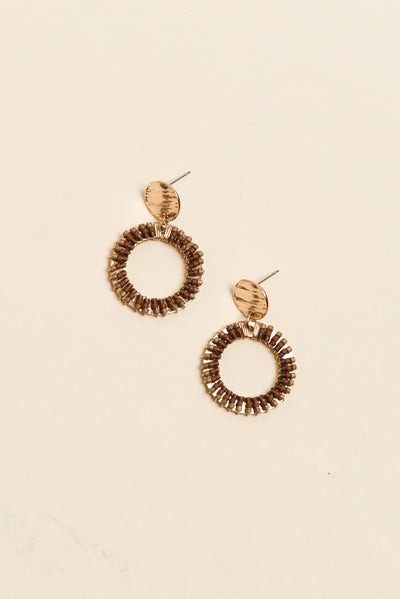 Belair Gold Beaded Drop Earrings
