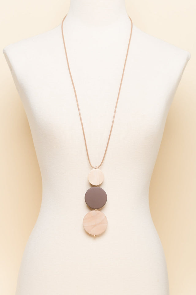 Bernie Natural Wood Pendant Necklace