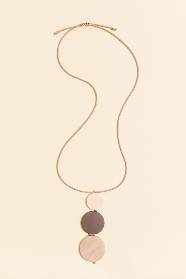 Bernie Natural Wood Pendant Necklace