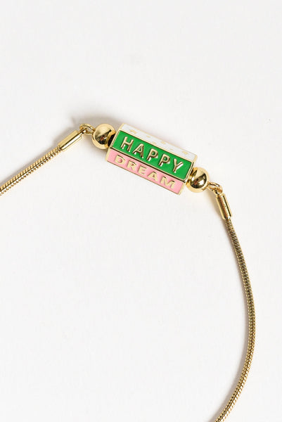 Besame Gold Happy Chain Bracelet - Blue Bungalow NZ