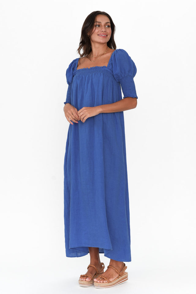 Bethania Cobalt Linen Dress image 4