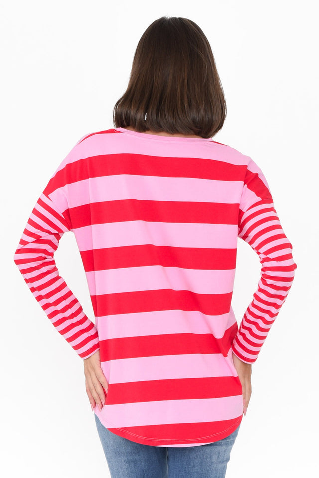 Betty Red Stripe Cotton Long Sleeve Tee image 6