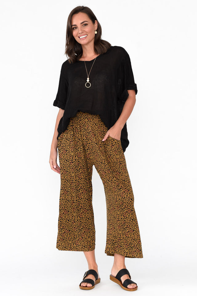 Bianca Brown Animal Relaxed Pants