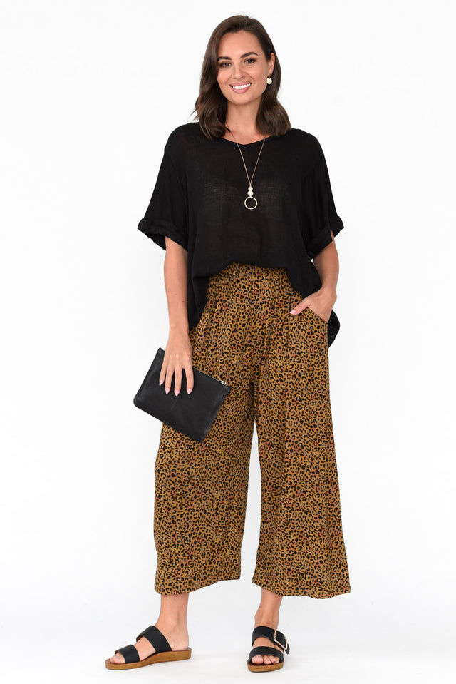 Bianca Brown Animal Relaxed Pants image 3