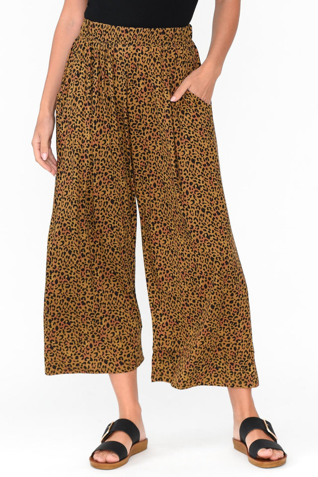 Bianca Brown Animal Relaxed Pants