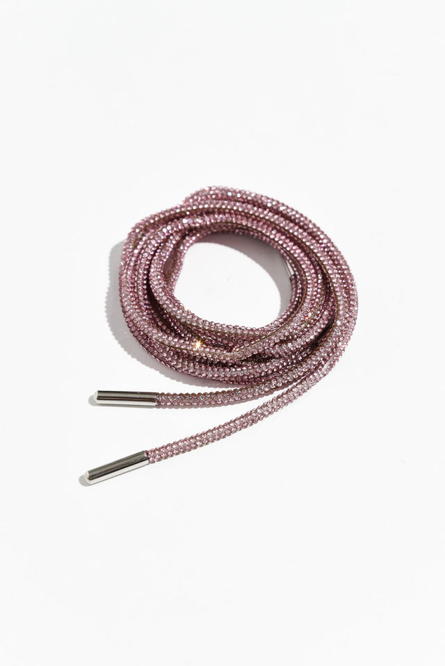 Bling Pink Diamonte Shoe Laces