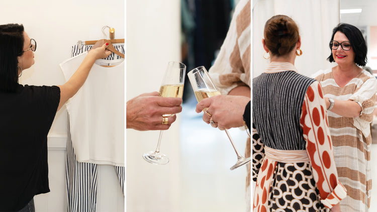 Styling sessions at the Blue Bungalow store.