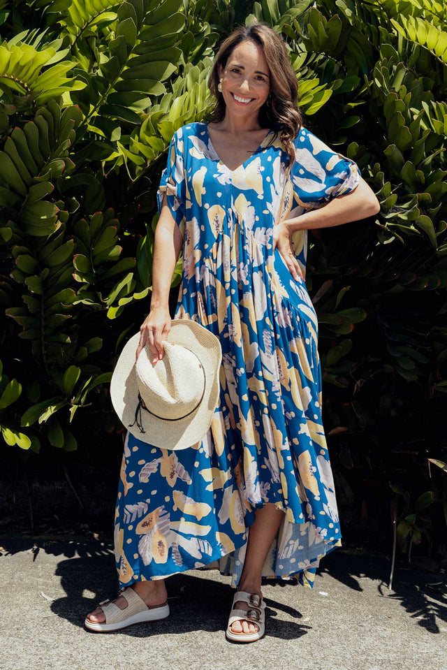 Blue Fruity Peak Maxi Dress