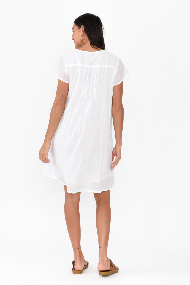 Bobbie White Crinkle Cotton Dress