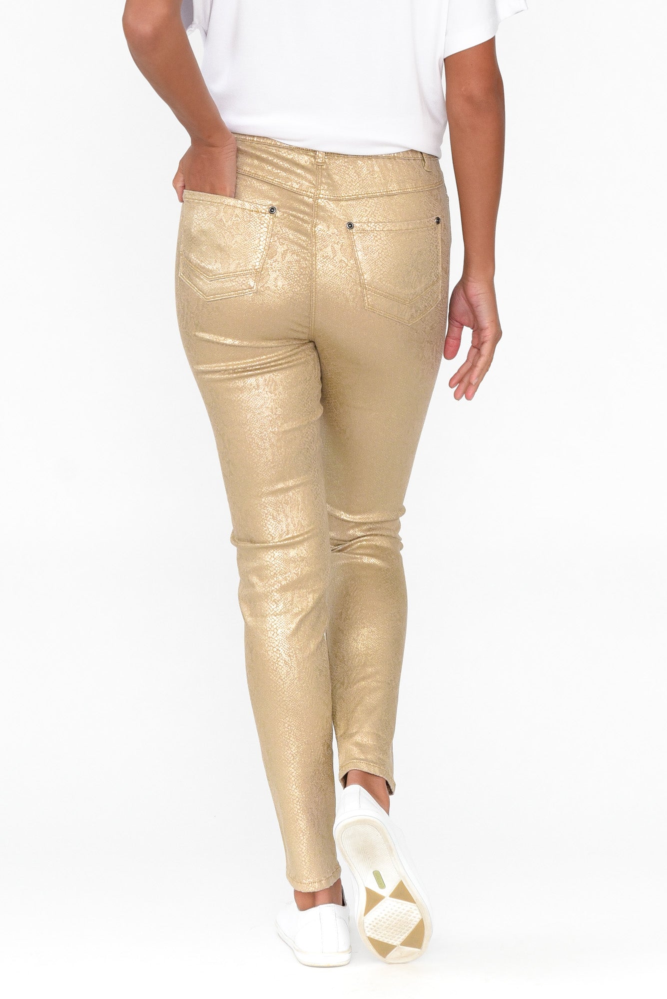 Gold on sale stretch pants