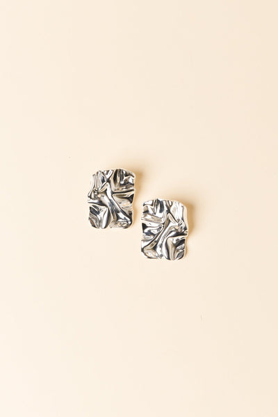 Bray Silver Square Earrings
